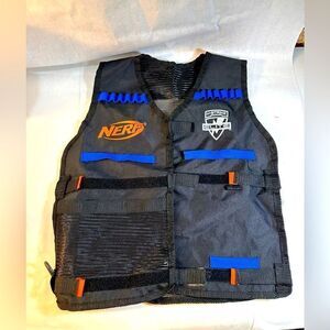 Nerf vest - N-strike Elite boys tactical vest - black and blue- tons of pockets